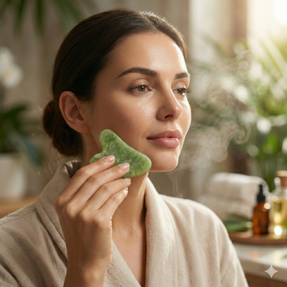 Yeşim Doğal Sha Yüz Masaj Taşı