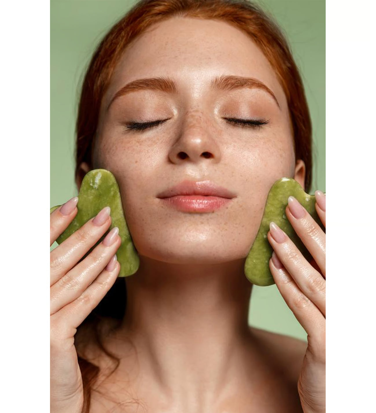 Yeşim Doğal Sha Yüz Masaj Taşı - lumiafemme