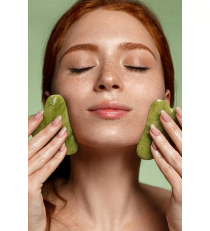 Yeşim Doğal Sha Yüz Masaj Taşı - lumiafemme